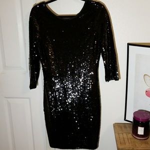 JustFab Black Sequence Dress